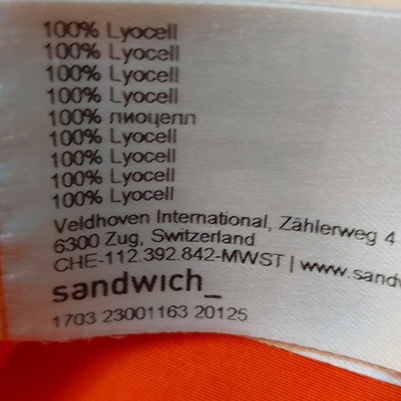 Sandwich Bright Orange Short Sleeves Dress - Picture 12 of 13